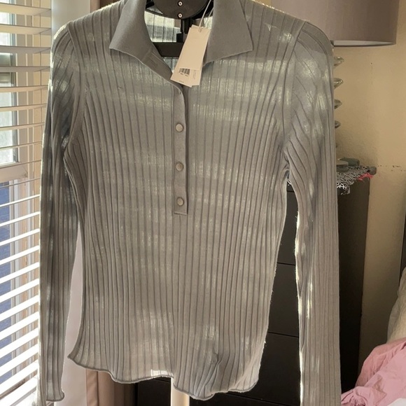 Vince ribbed polo sweater cardigan - Picture 3 of 12